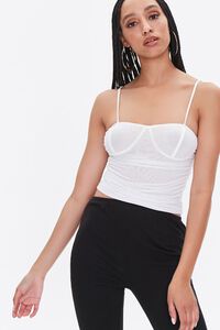 WHITE Mesh Bustier Cami, image 1