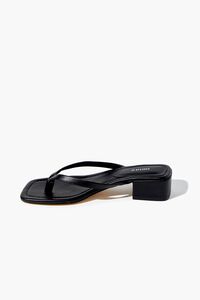 BLACK Thong Block Heel Sandals, image 2
