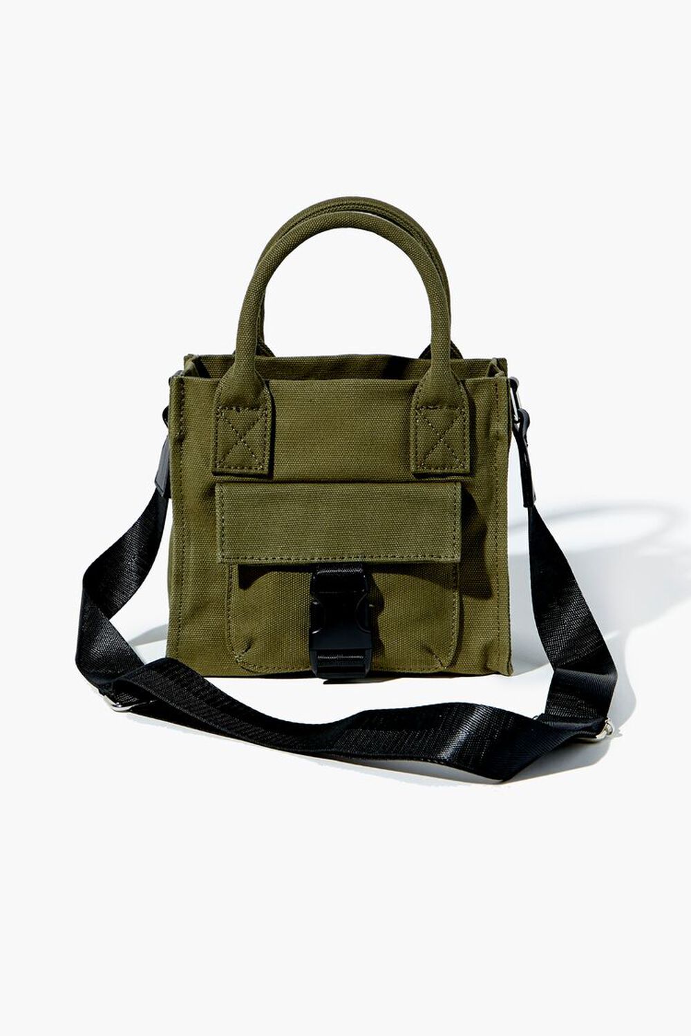 GREEN Canvas Release-Buckle Tote Bag, image 1