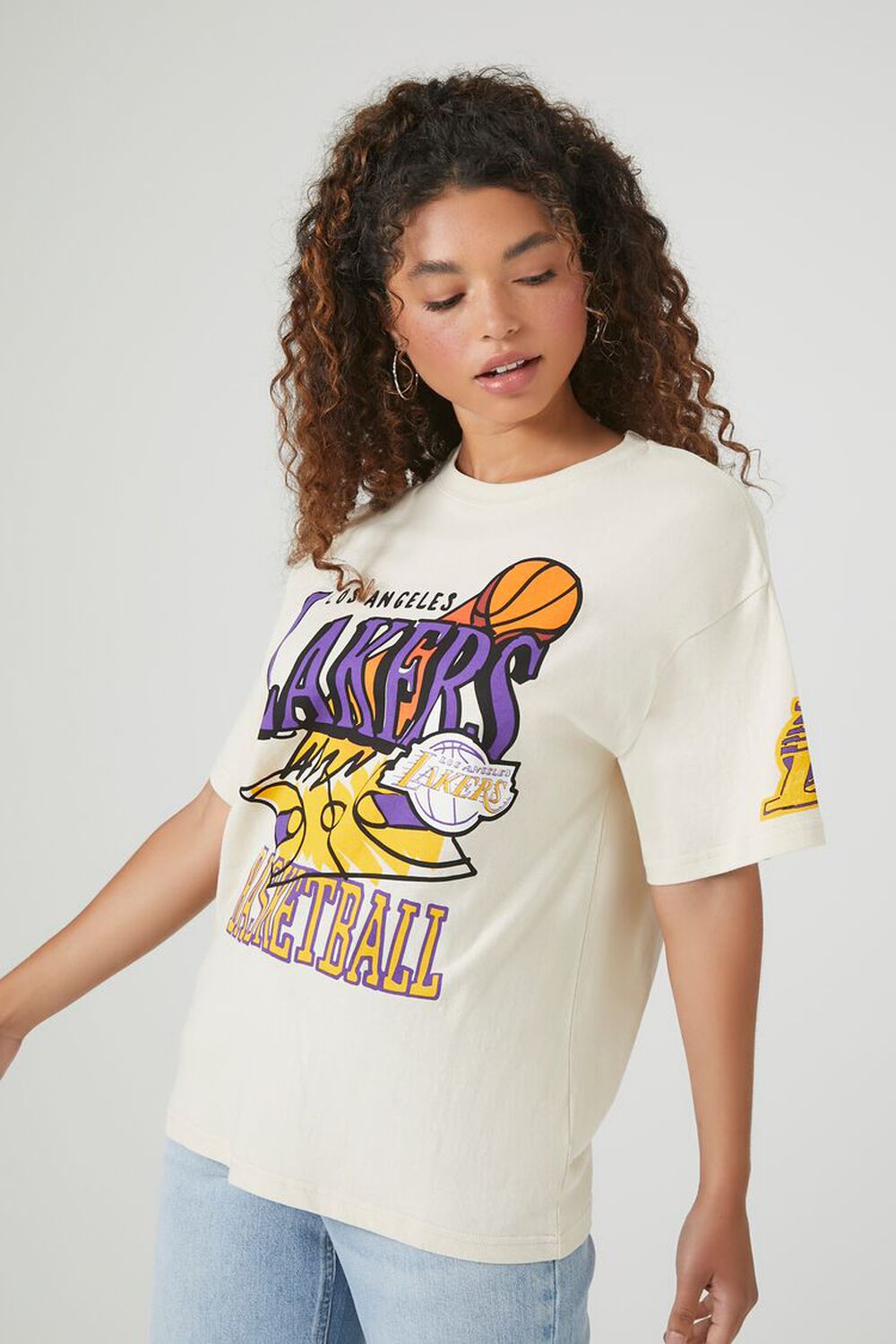 Los Angeles Lakers Cropped Boyfriend Graphic Tee