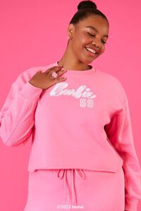 PINK/MULTI Plus Size Barbie Graphic Pullover, image 6