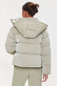 SAGE Liquid Sheen Hooded Puffer Jacket, image 3
