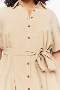 SAFARI Plus Size Belted Mini Shirt Dress, image 5