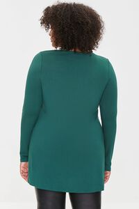 HUNTER GREEN Plus Size High-Low Top, image 3