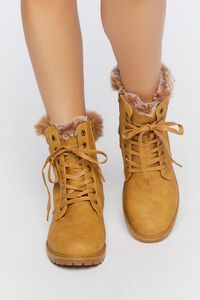 CAMEL Faux Fur-Lined Ankle Booties, image 4