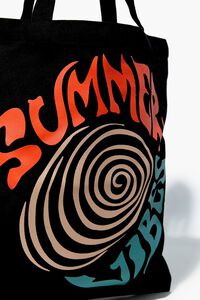 BLACK/MULTI Men Summer Vibes Graphic Tote Bag, image 3