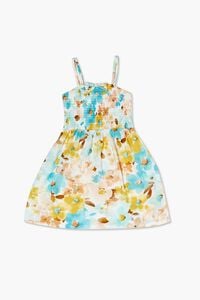 CREAM/MULTI Girls Floral Print Dress (Kids), image 1