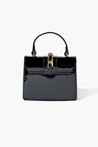 Faux Patent Leather Crossbody Bag, image 3