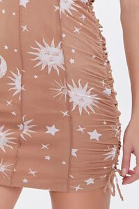BROWN/CREAM Celestial Print Cami Mini Dress, image 5