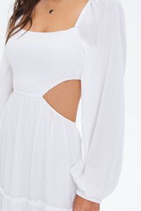WHITE Cutout Maxi Peasant Dress, image 5