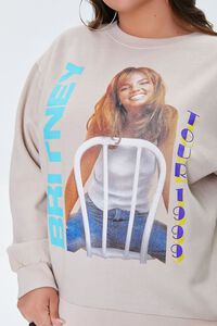 TAUPE/MULTI Plus Size Britney Spears Pullover, image 5