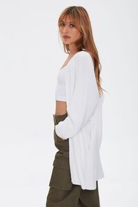 WHITE Open-Front Cardigan Sweater, image 2