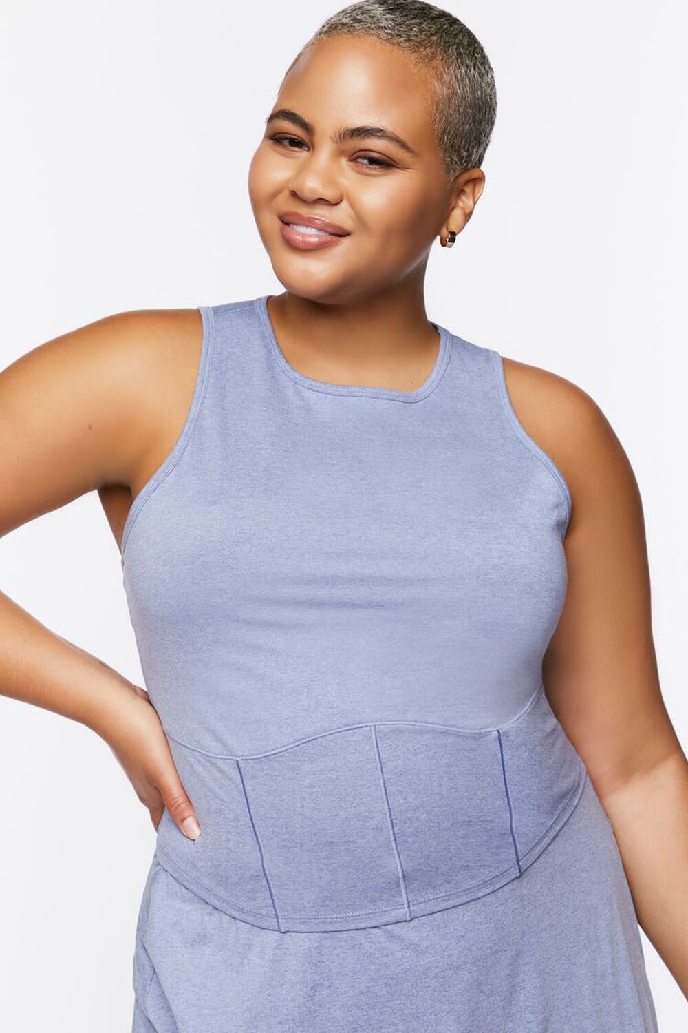 BLUE MIRAGE Plus Size Active Cropped Tank Top, image 1