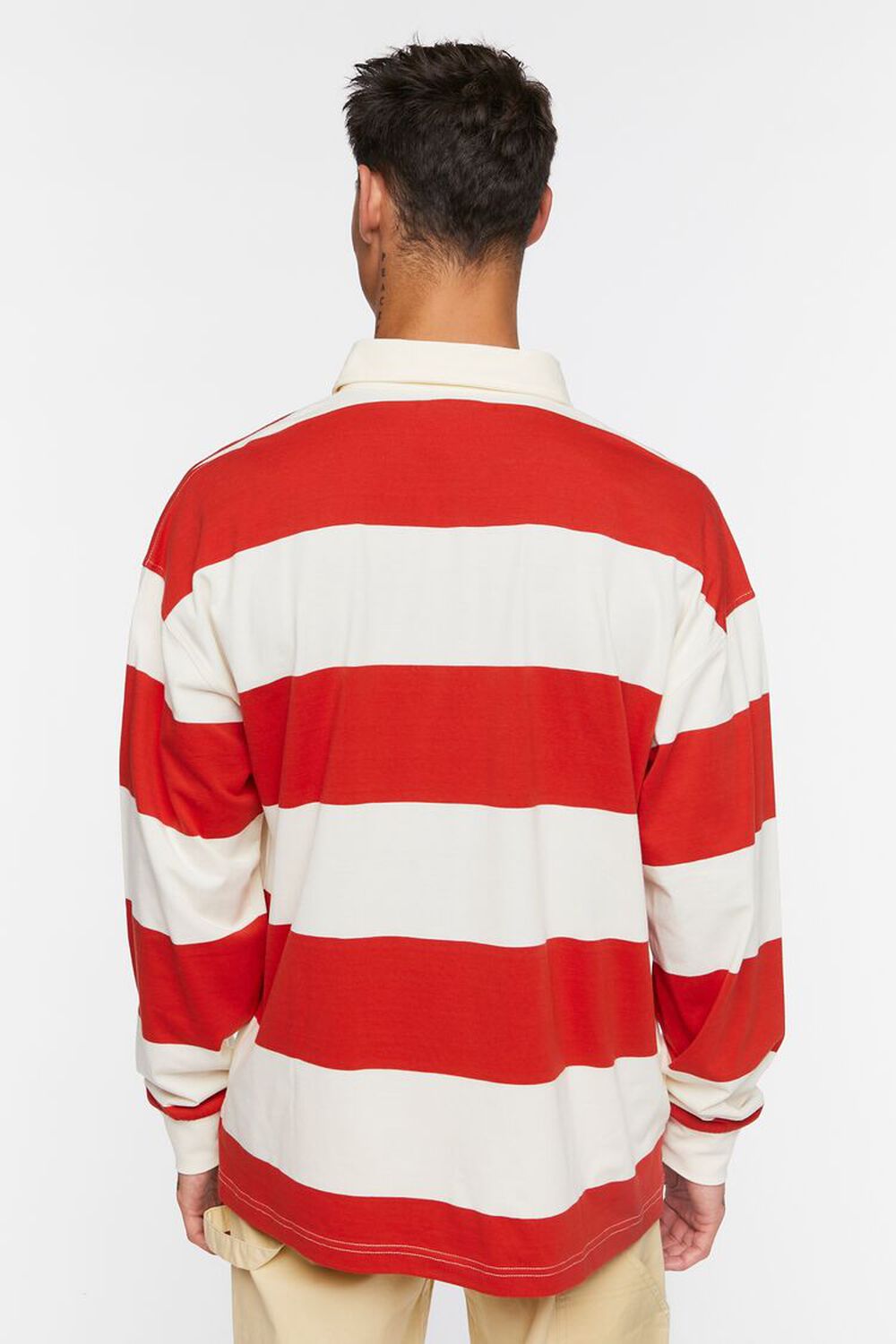 RED/WHITE Striped Rugby Shirt, image 3