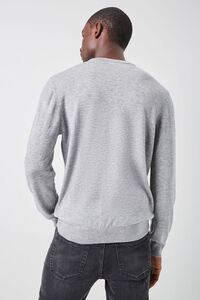 HEATHER GREY Cashmere-Blend Crew Neck Sweater, image 4