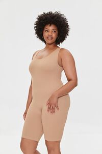 WALNUT Plus Size Fitted Tank Romper, image 2
