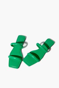 GREEN Dual-Strap Slip-On Sandals, image 1