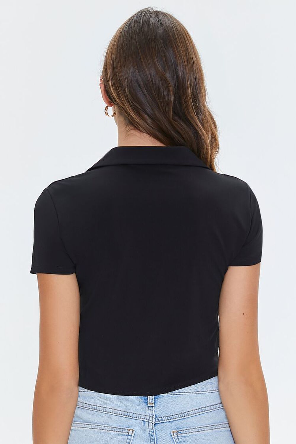 Cropped Button-Loop Shirt, image 3