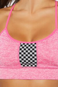 MIAMI PINK Seamless Checkered Sports Bra, image 5