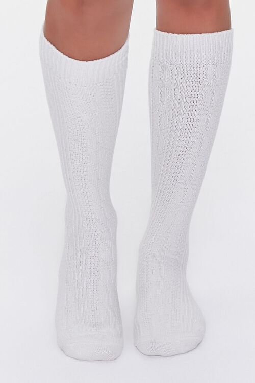 CREAM Pointelle Knit Knee-High Socks, image 4