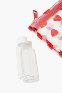 RED/MULTI Strawberry Bag & Travel Bottle Set, image 3