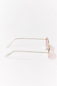 GOLD/PINK Oval Tinted Sunglasses, image 3
