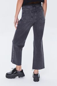 WASHED BLACK Recycled Cotton High-Rise Straight Jeans, image 4