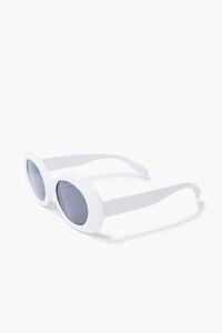 WHITE Round Tinted Sunglasses, image 3