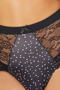Speckled Print Lace Cheeky Panties, image 5
