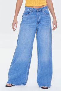 LIGHT DENIM Wide-Leg High-Rise Jeans, image 2