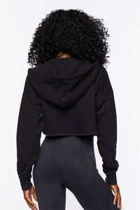 BLACK French Terry Zip-Up Hoodie, image 3