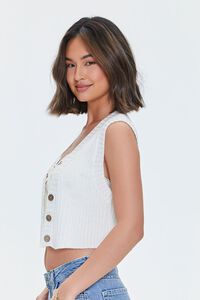 WHITE Cropped Sweater-Knit Vest, image 2