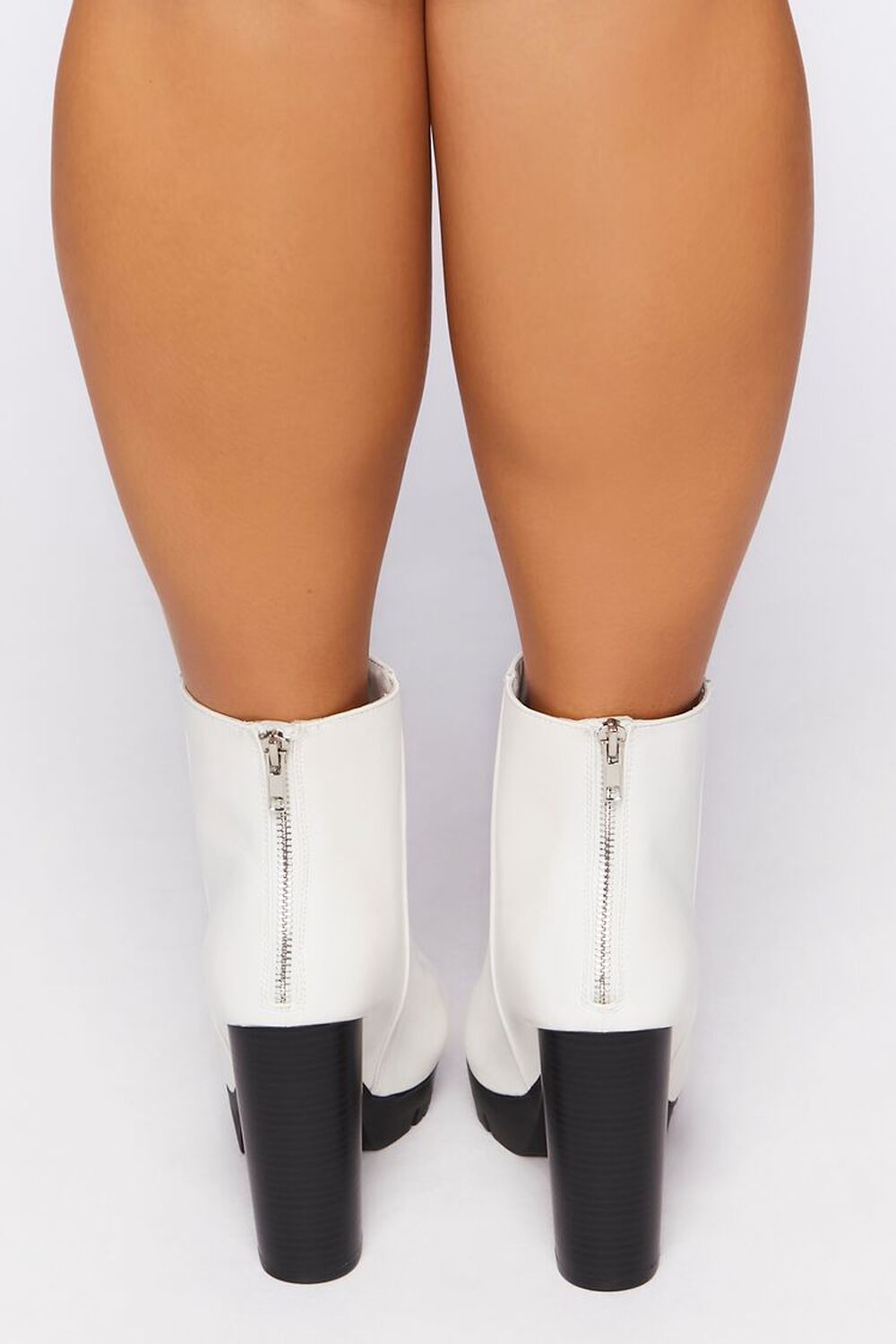 WHITE Contrast-Lug Booties (Wide), image 3