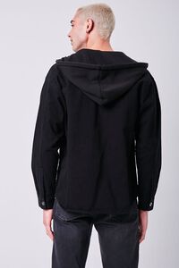 BLACK/HEATHER GREY Hooded Combo Shirt, image 3
