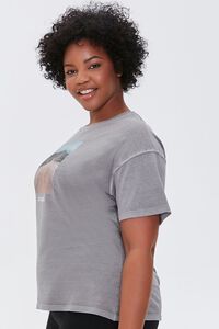 TAUPE/MULTI Plus Size No Signal Graphic Tee, image 2