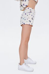 CREAM/MULTI Butterfly Print French Terry Shorts, image 3