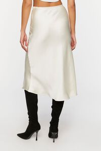 CHAMPAGNE Satin Midi Slip Skirt, image 4