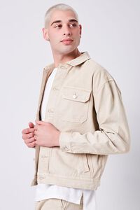 TAUPE Pocket Button-Front Jacket, image 2