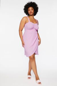 WISTERIA Plus Size Ruched Mini Dress, image 4
