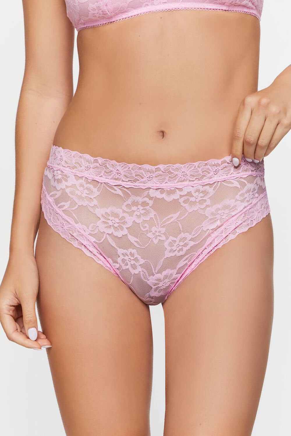 PINK ICING Floral Lace Cheeky Panties, image 2