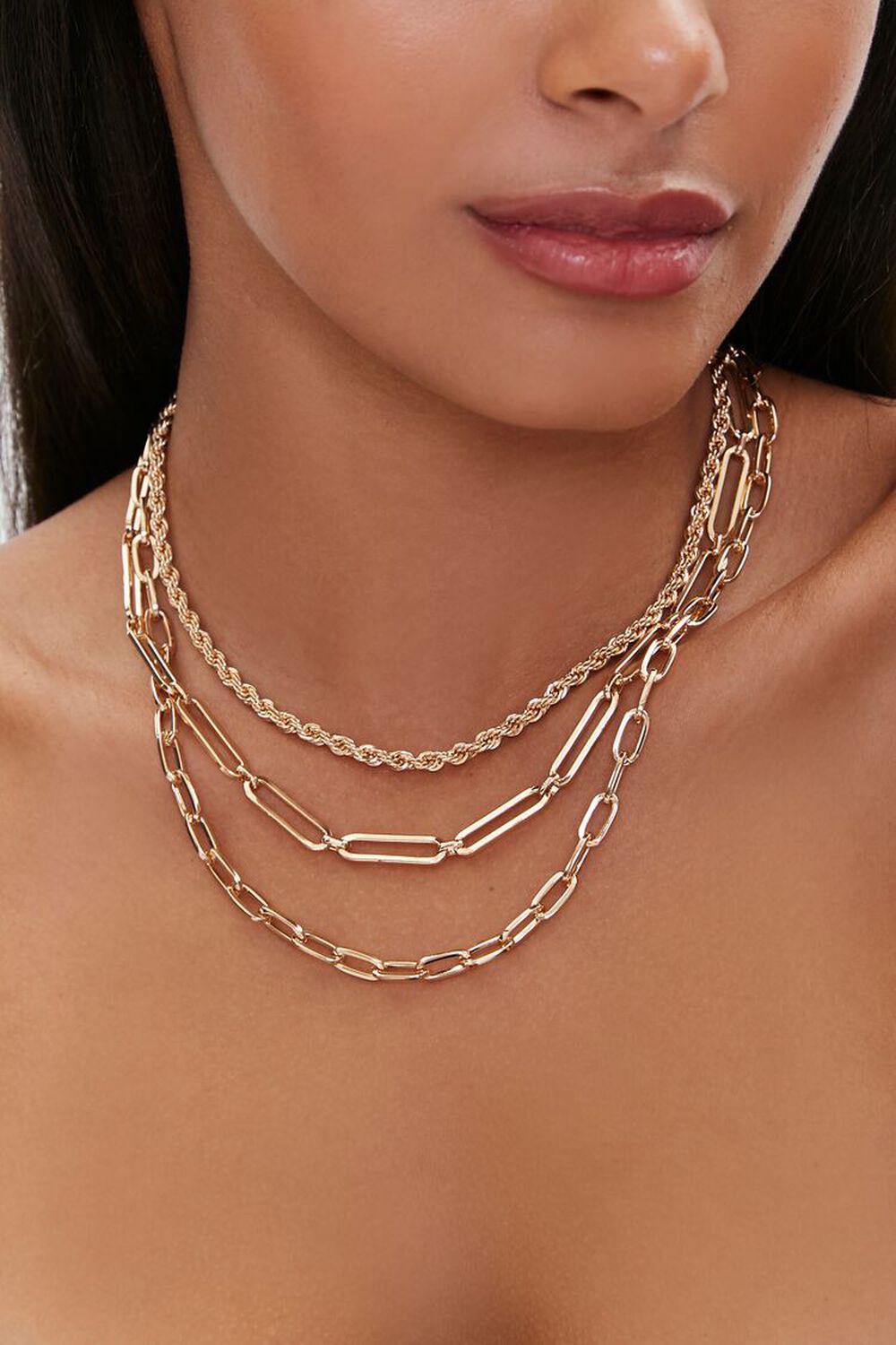 GOLD Chain Necklace Set, image 1