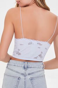 CRYSTAL Embroidered Floral Lace Cami, image 3