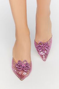 PINK Rhinestone Flower Stiletto Heels, image 4
