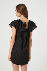 Flounce-Sleeve Mini Shift Dress, image 3