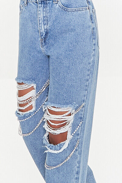 Forever 21 Women's Recycled Cotton Distressed Skinny Jeans Denim, |  CoolSprings Galleria