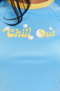 BLUE/MULTI Chill Out Graphic Cropped Tee, image 5