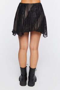 BLACK Mesh Handkerchief Mini Skirt, image 4