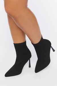 BLACK Stiletto Sock Booties (Wide), image 5
