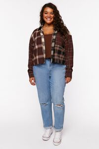 Plus Size Reworked Plaid Flannel Shirt, image 4
