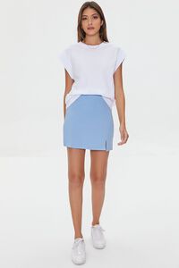 LIGHT BLUE High-Rise Fitted Mini Skirt, image 5
